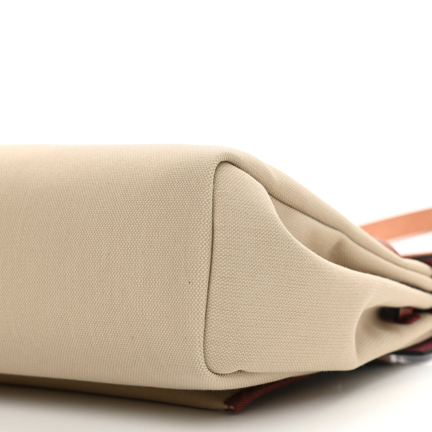 Hermes Military Toile Vache Hunter Herbag Zip Retourne 31 PM Beton Fauve Rouge Sellier Cuivre 11 of 12