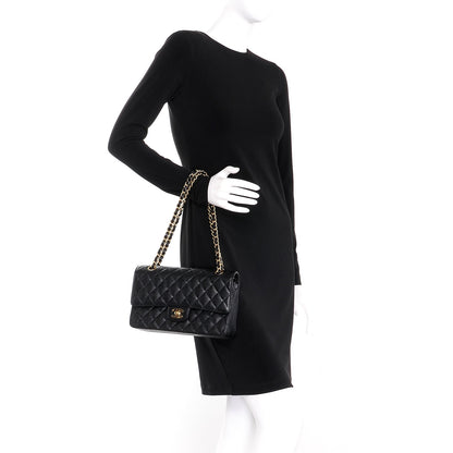Chanel Caviar Quilted Medium Double Flap Black 3 of 9