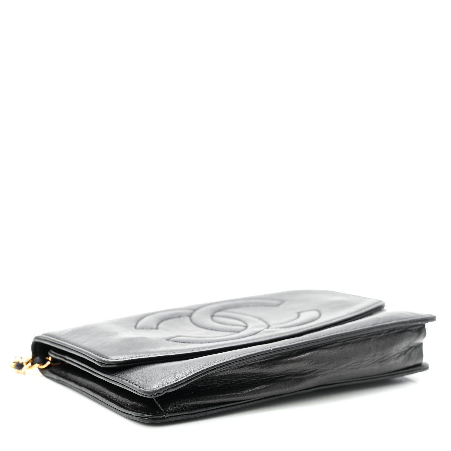 Chanel Lambskin Timeless CC Wallet On Chain WOC Black 4 of 11