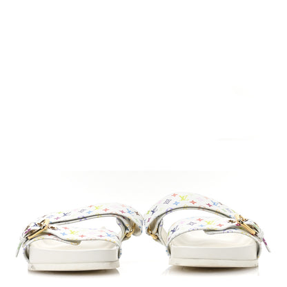 Louis Vuitton LV X TM Monogram Multicolor Bom Dia Comfort Mule Sandals 38.5 White 3 of 8
