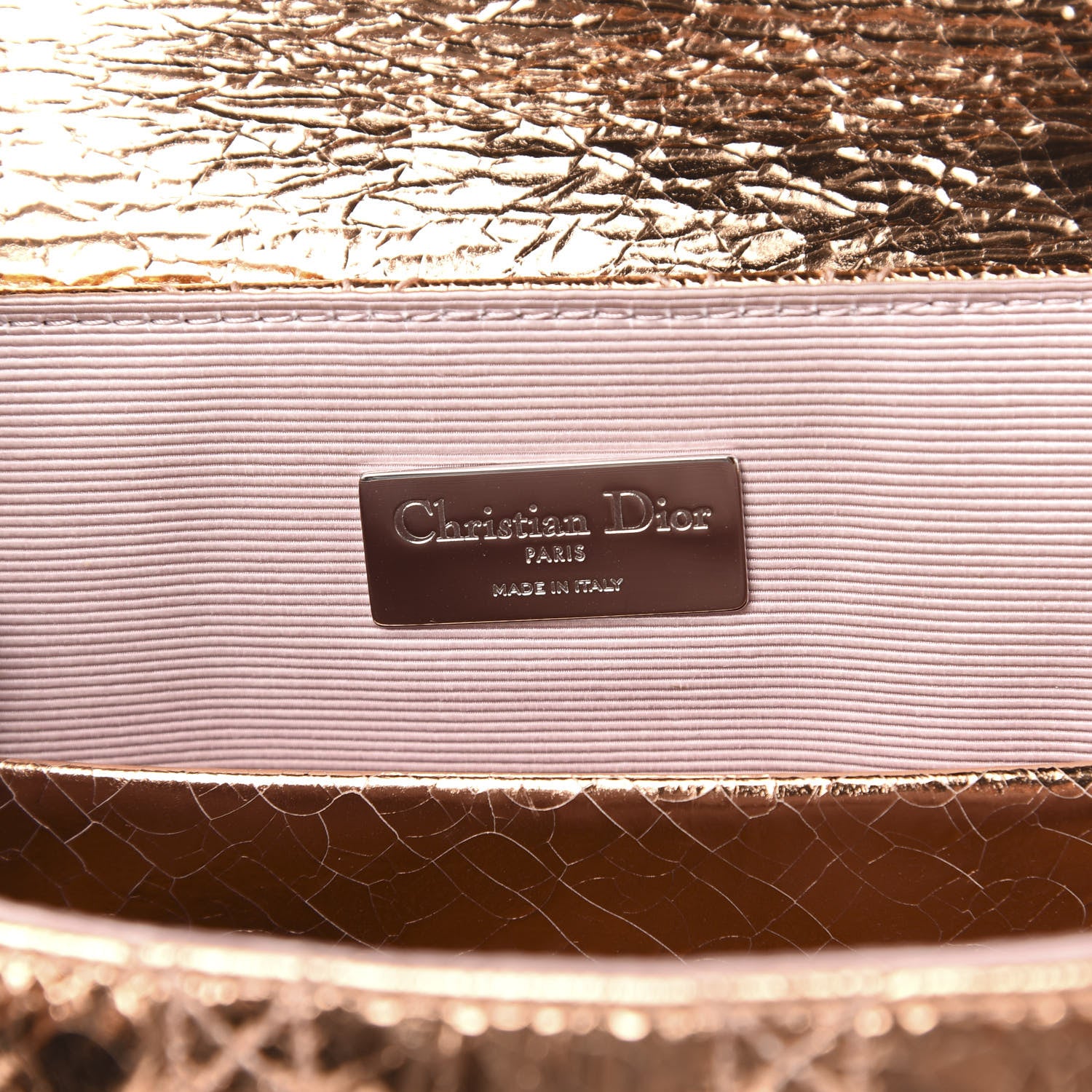 Christian Dior Ceramic Effect Deerskin Cannage Small Stardust Backpack Gold 5 of 8