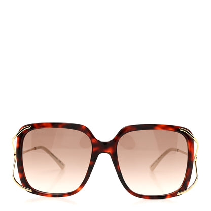 Gucci Acetate Butterfly Sunglasses GG0647S Havana Brown Gold 2 of 7