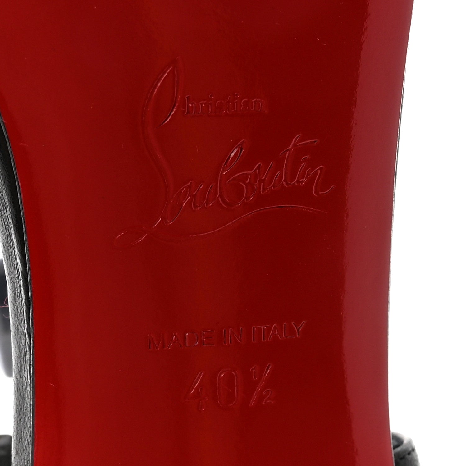 Christian Louboutin Shiny Nappa Pyrabubble 70 Sandals 40.5 Black 7 of 9