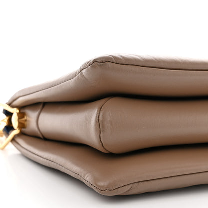 Louis Vuitton Lambskin Embossed Monogram Coussin PM Taupe 10 of 11