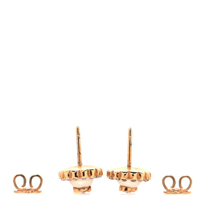 Gucci Metal Crystal Double G Flower Stud Earrings Rose Gold 3 of 5