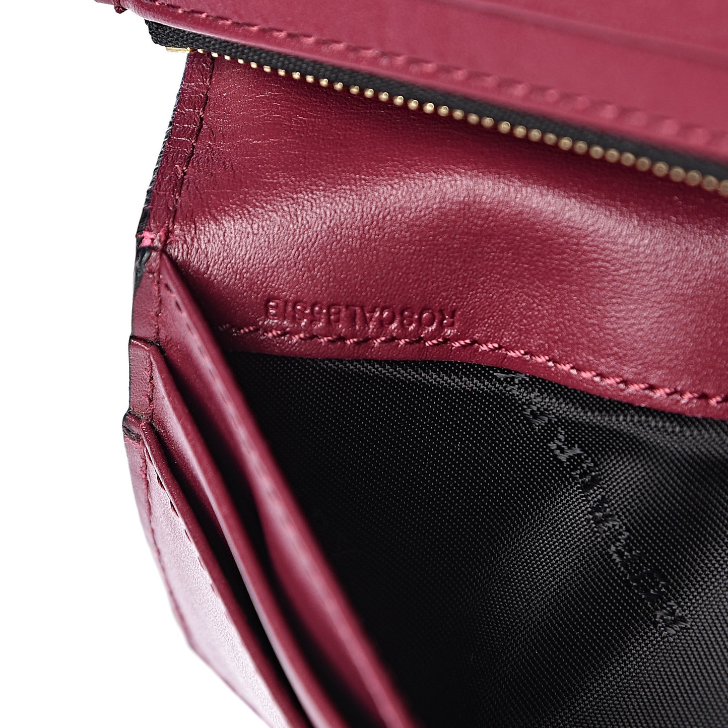 Signature Grain Calfskin Check Embossed Porter Continental Wallet Dark Plum