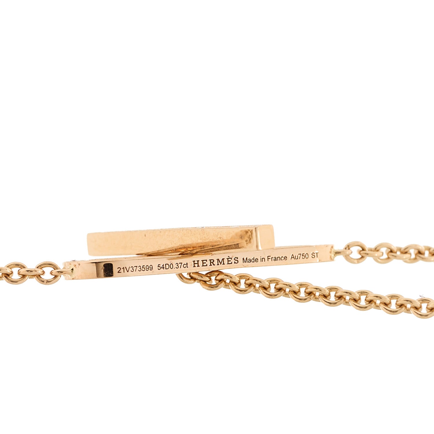 Hermes 18K Rose Gold Diamond PM Ever Chaine D'Ancre Necklace ST 4 of 6
