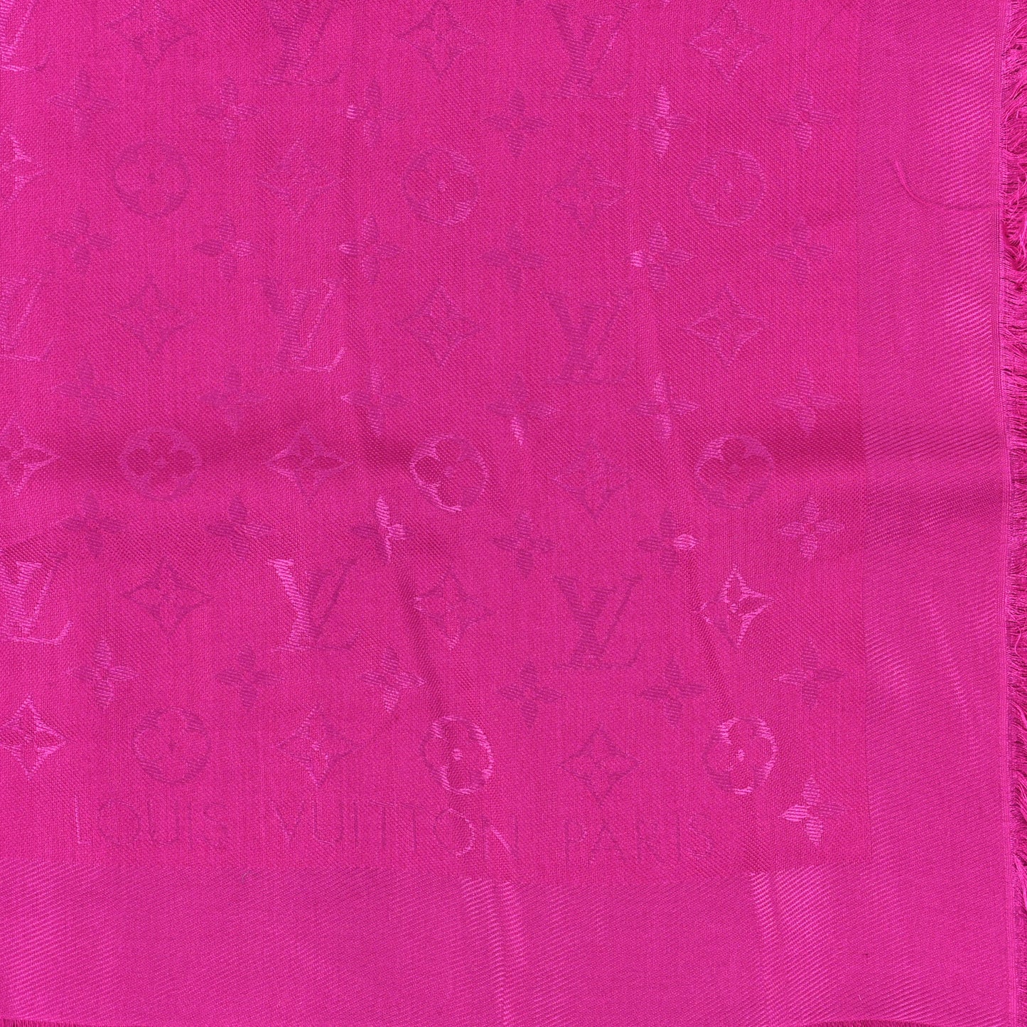 Silk Wool Monogram Shawl Purple