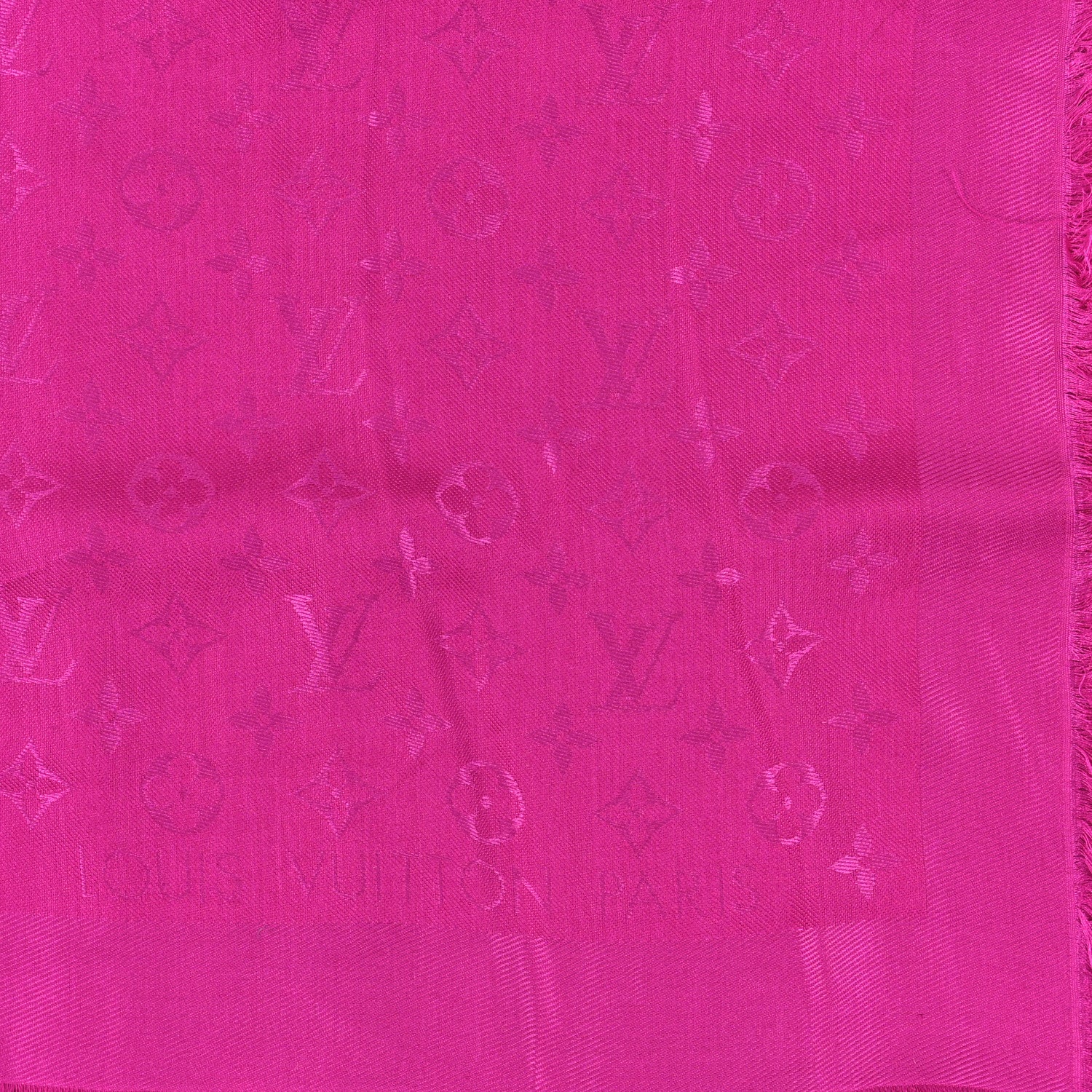 Louis Vuitton Silk Wool Monogram Shawl Purple 2 of 3