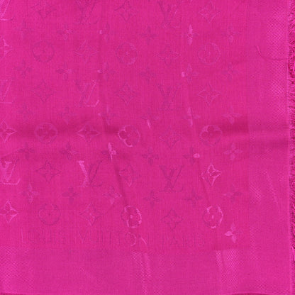 Louis Vuitton Silk Wool Monogram Shawl Purple 2 of 3