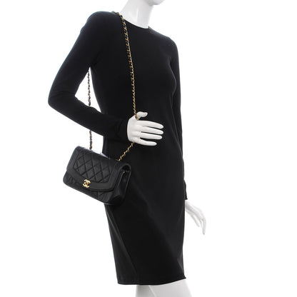 Chanel Lambskin Quilted Small Single Flap Black 2 of 8