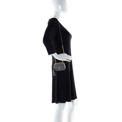 Saint Laurent Grain De Poudre Matelasse Monogram Baby Lou Camera Bag Fog 2 of 7