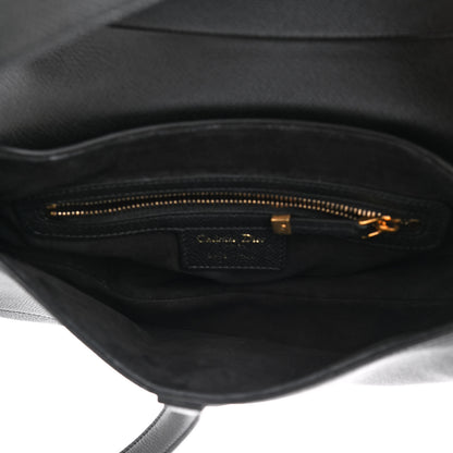 Christian Dior Grained Calfskin Saddle Bag Black 5 of 9