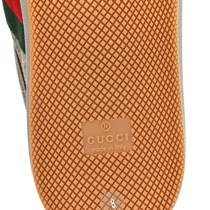 Gucci GG Supereme Monogram Miro Soft Calfskin Web Mens Screener Sneakers 8 Beige Ebony Black New Platinum 8 of 11