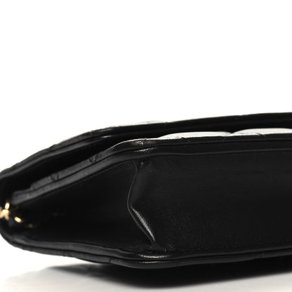 Chanel Lambskin Quilted Wallet On Chain WOC Black 10 of 11