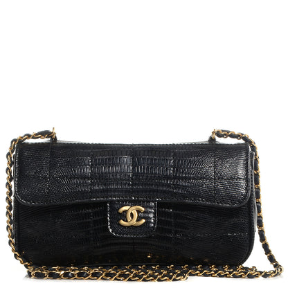 Chanel Lizard Square Quilted Extra Mini Flap Black 1 of 9