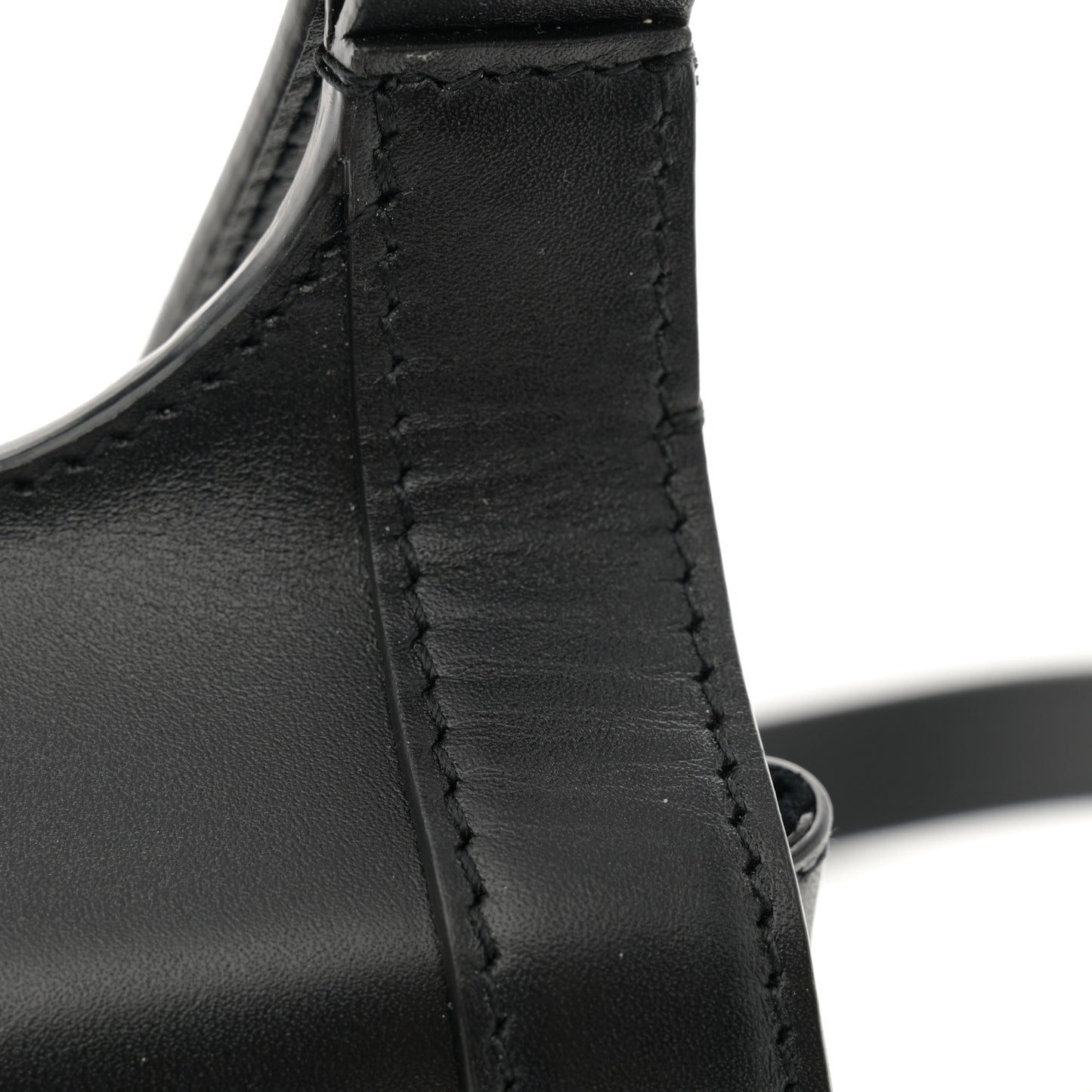 Smooth Calfskin Small Charlie Shoulder Bag Black
