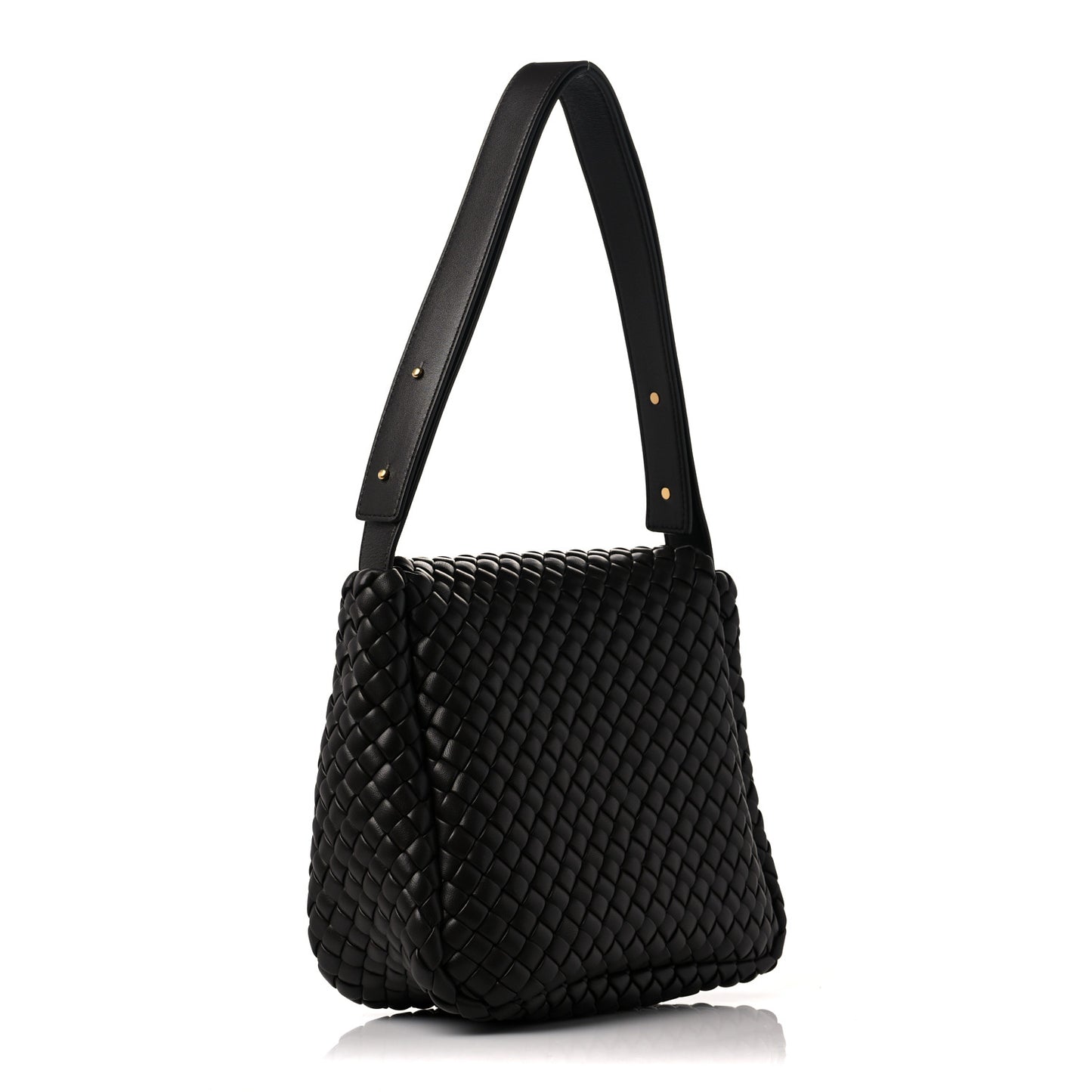 Nappa Intrecciato Cobble Shoulder Bag Fondant