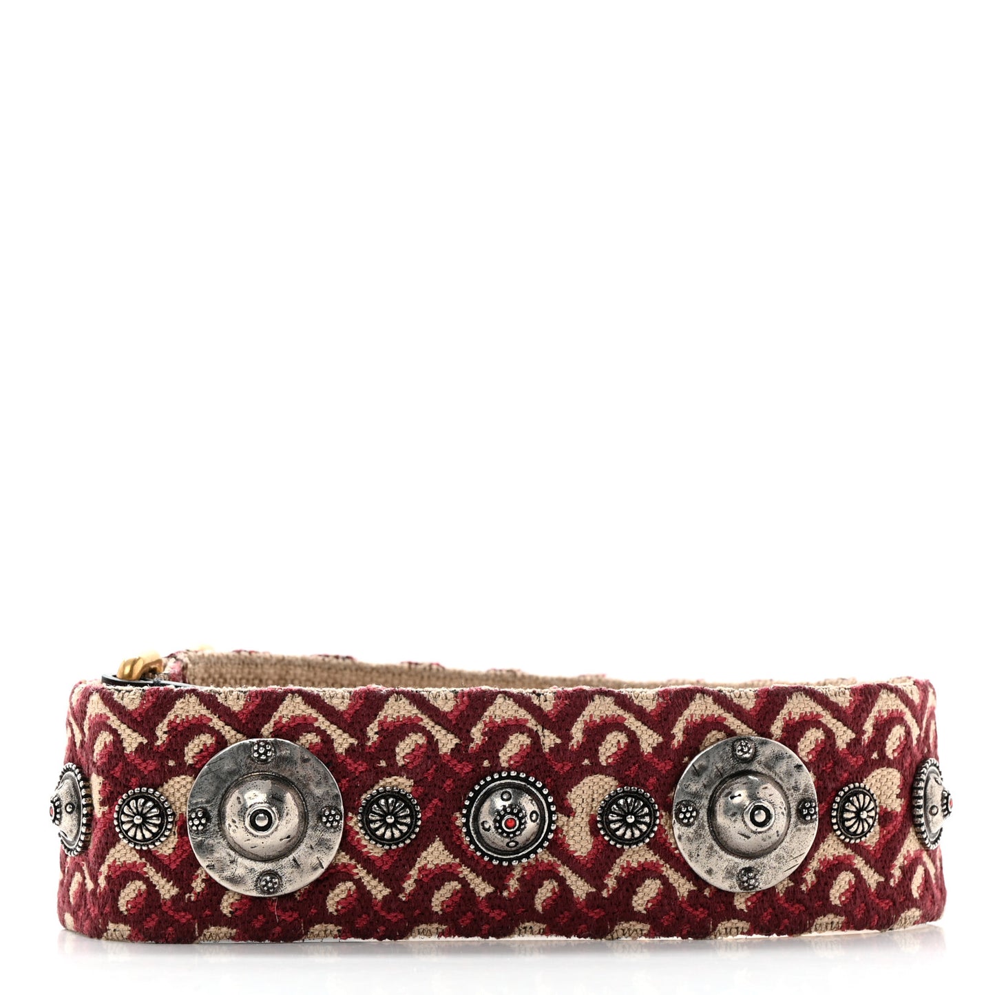 Oblique Studded Shoulder Strap Burgundy