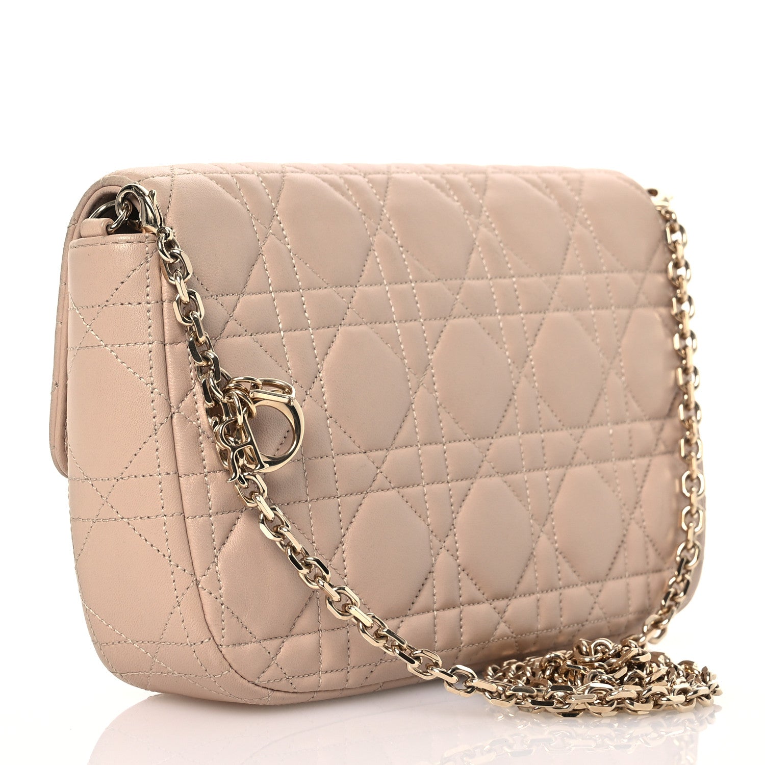 Christian Dior Lambskin Cannage Miss Dior Promenade Pouch Beige 3 of 17