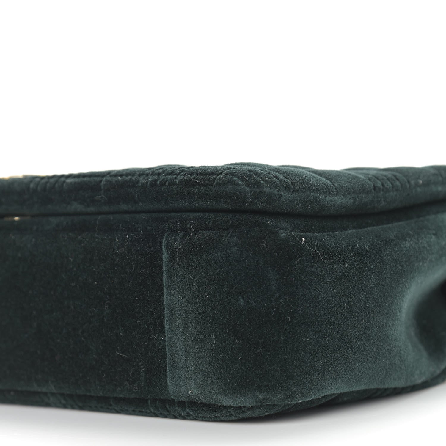 Burberry Velvet Quilted Small Lola Bag Dark Green 6 of 9