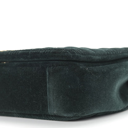 Burberry Velvet Quilted Small Lola Bag Dark Green 6 of 9