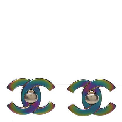 Chanel Metal CC Turnlock Interchangeable Earrings Gold 1 of 8