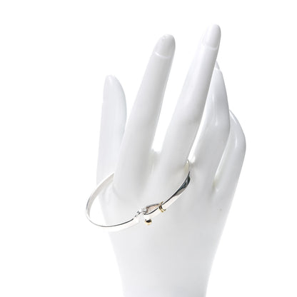 Tiffany Sterling Silver 18K Yellow Gold Hook Eye Bangle Bracelet 2 of 4