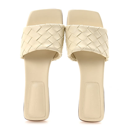 Bottega Veneta Nappa Intrecciato Parco Flat Sandals 40 Sea Salt 2 of 8