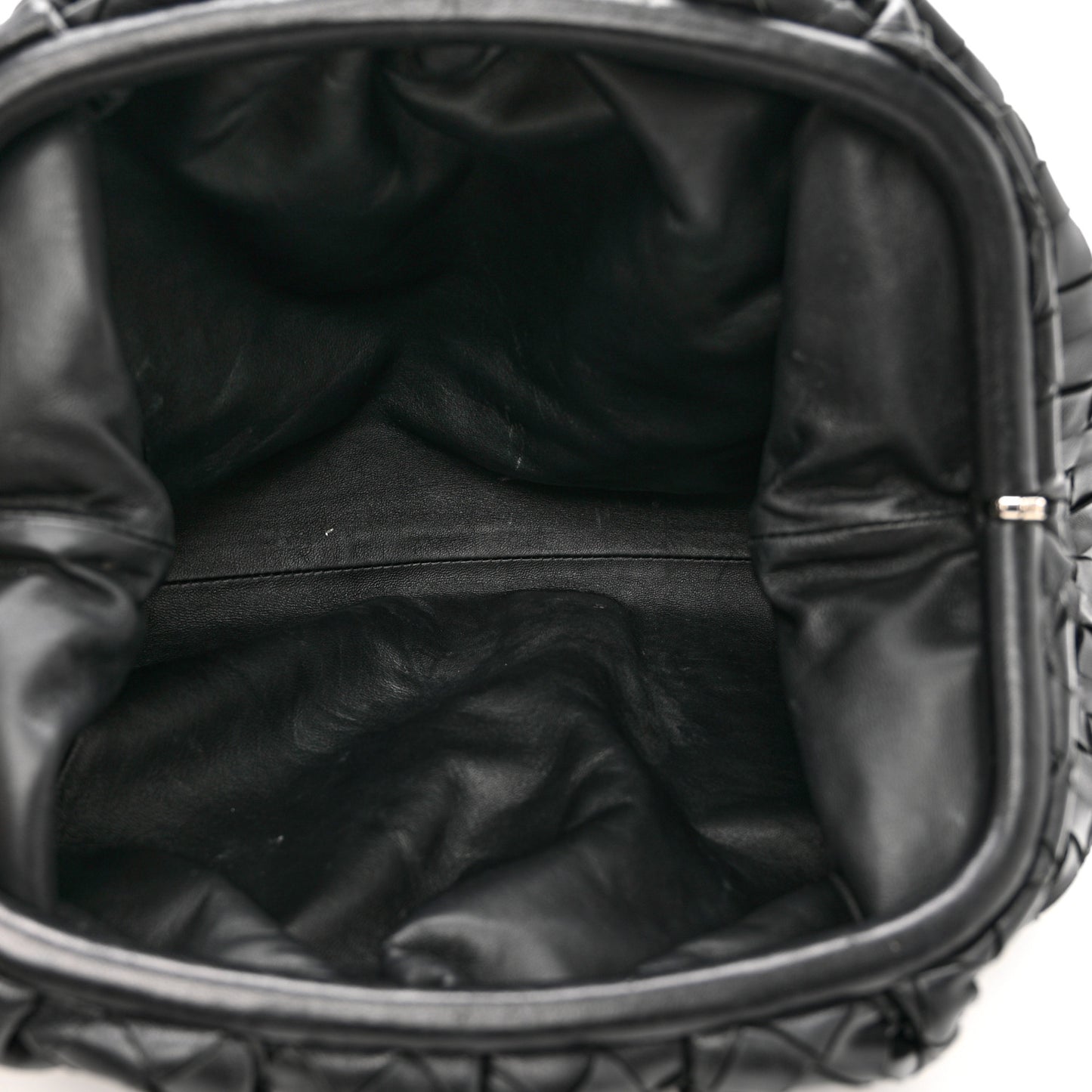 Nappa Maxi Intreccio The Pouch Oversized Clutch Black