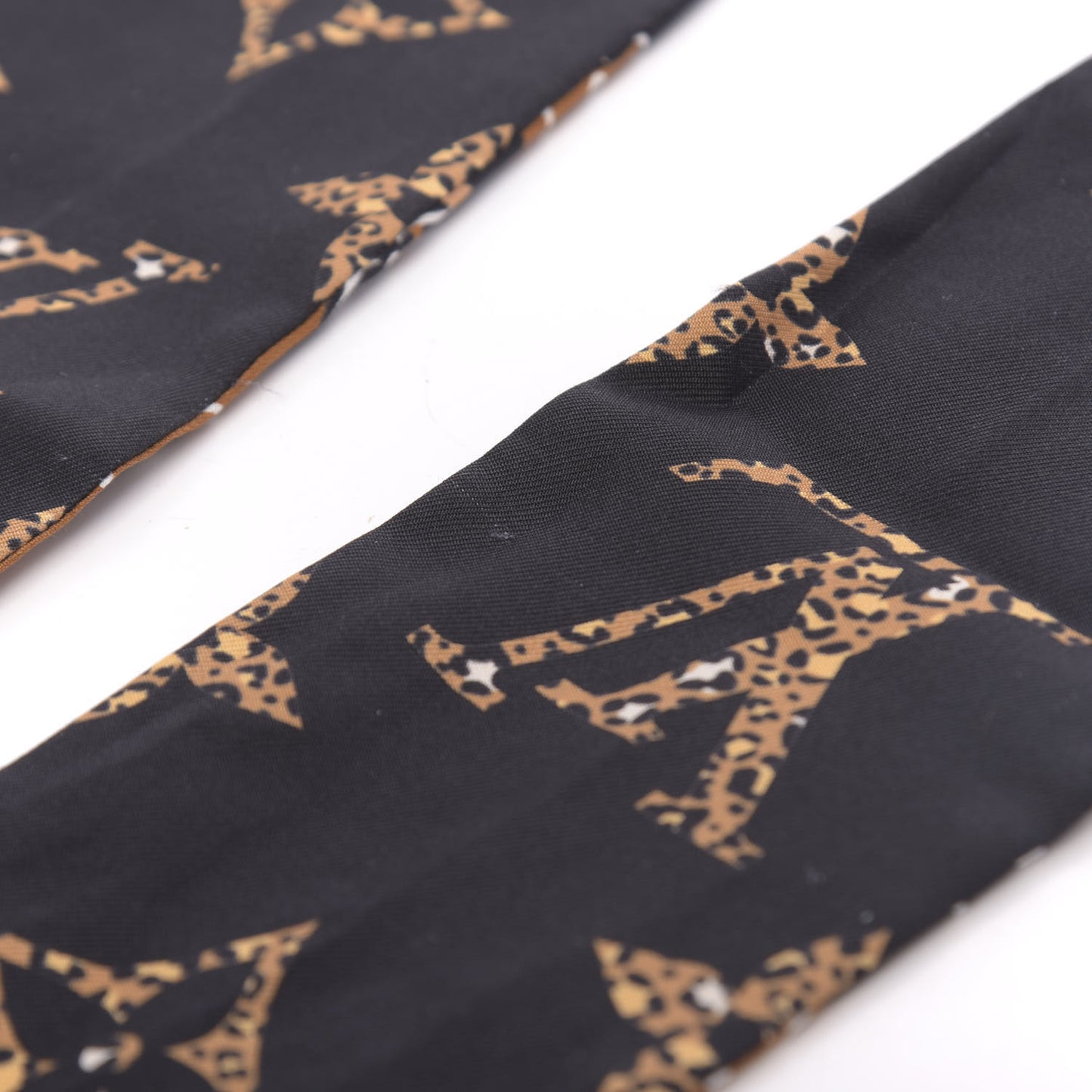 Silk Monogram Giant Jungle Bandeau Black