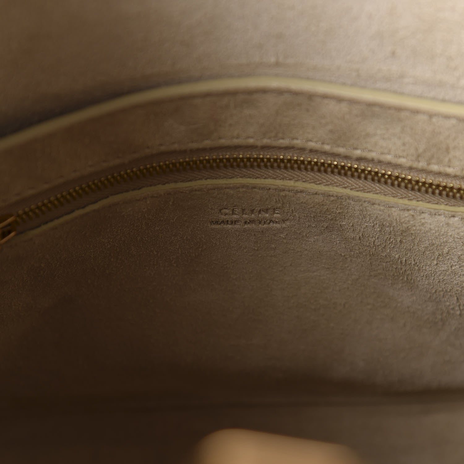 Celine Soft Grained Calfskin Small Sangle Bucket Bag Light Taupe 8 of 9