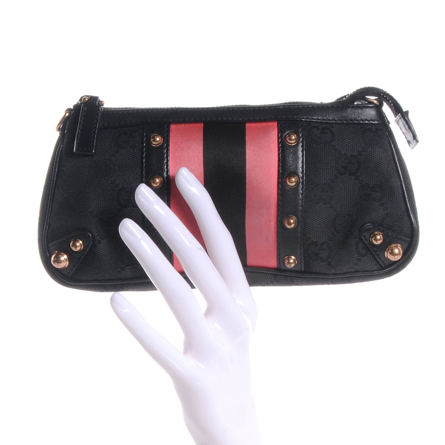 Monogram Web Clutch Black