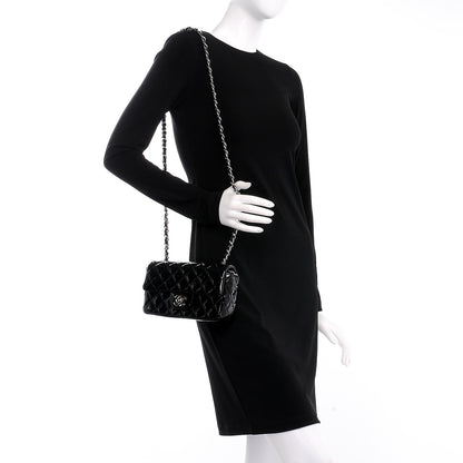 Chanel Patent Calfskin Quilted Mini Rectangular Flap Black 2 of 9