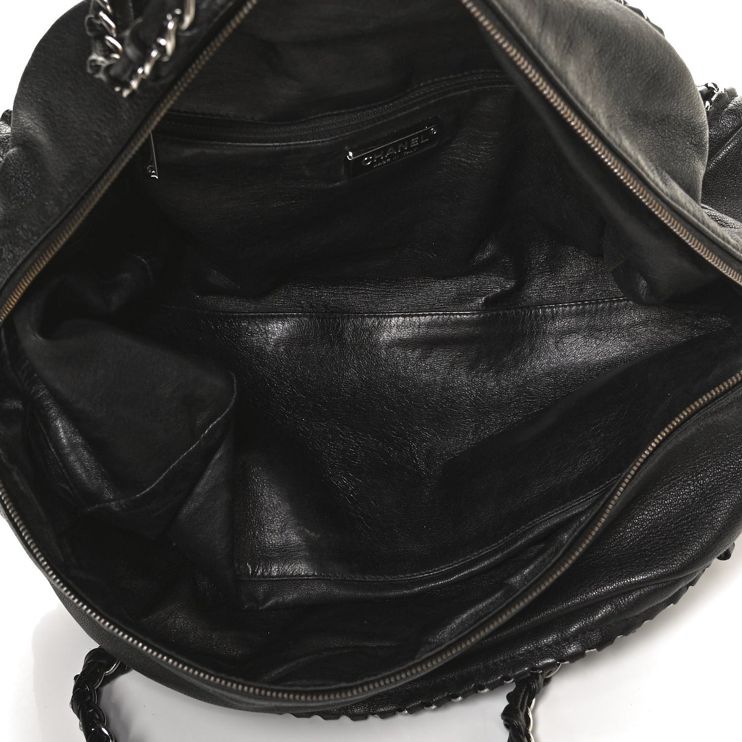 Goatskin Luxe Ligne Bowler Black