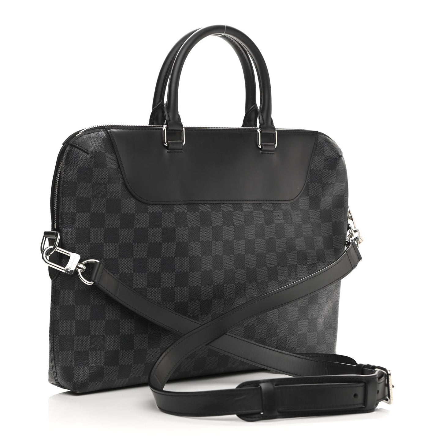 Damier Graphite Porte-Documents Jour