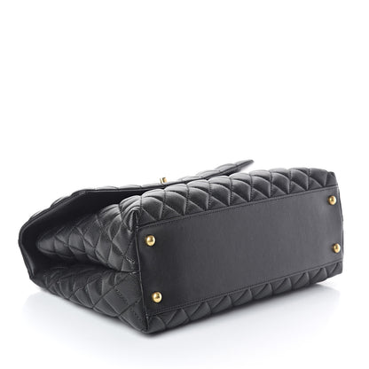 Chanel Caviar Quilted Medium Coco Handle Flap Black 4 of 10