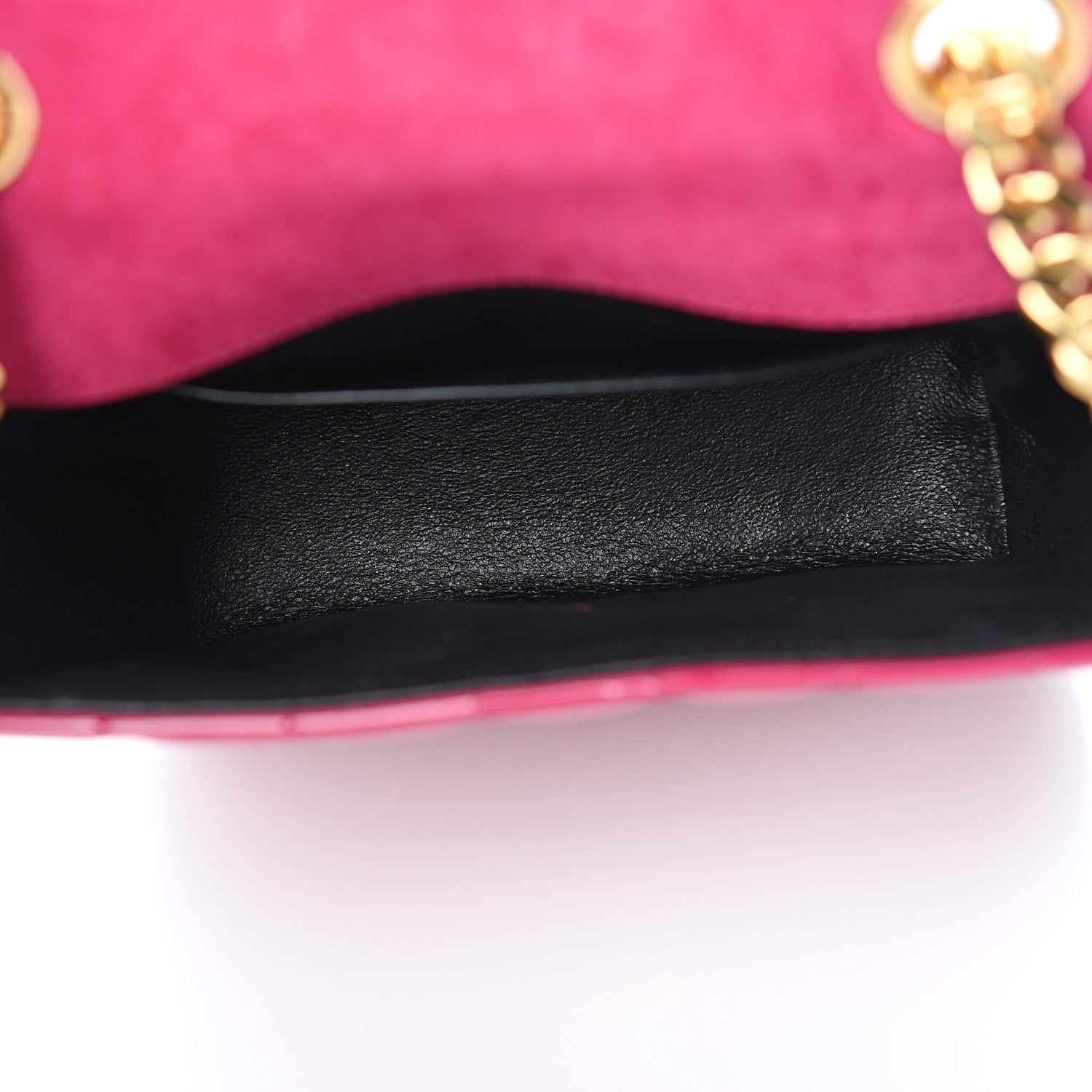 Saint Laurent Patent Matelasse Monogram Small Vicky Chain Bag Bubblegum 4 of 9