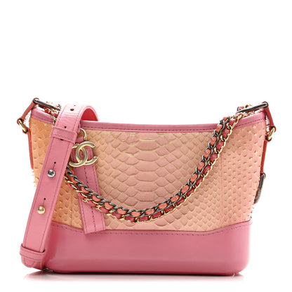 Chanel Snakeskin Small Gabrielle Hobo Pink 1 of 10