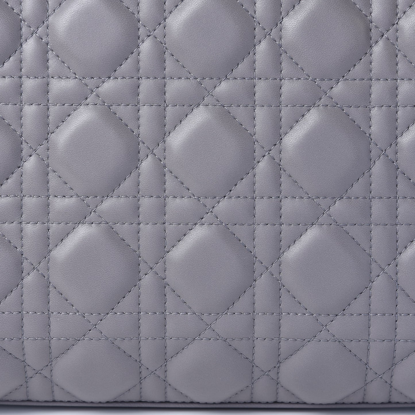 Lambskin Cannage Medium Lady Dior Grey