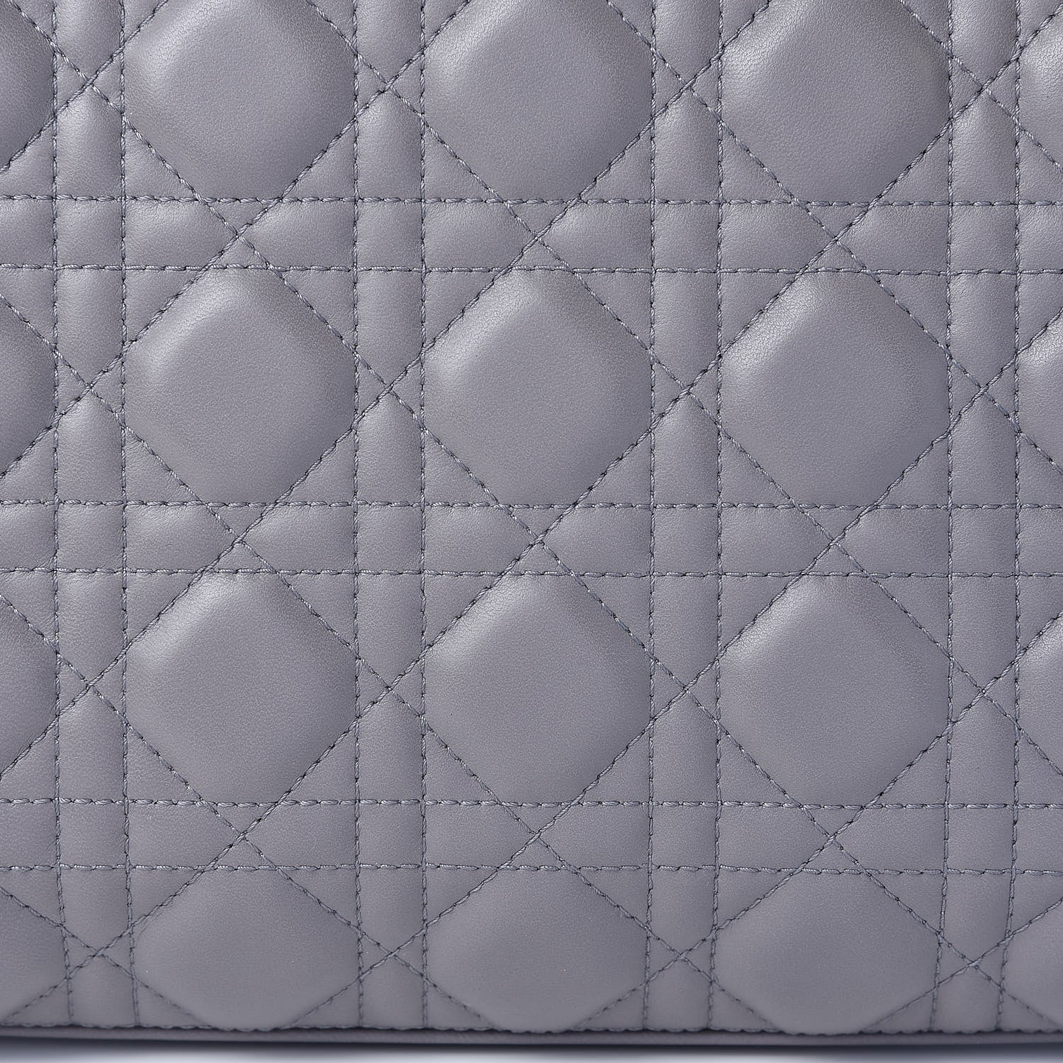 Christian Dior Lambskin Cannage Medium Lady Dior Grey 8 of 15