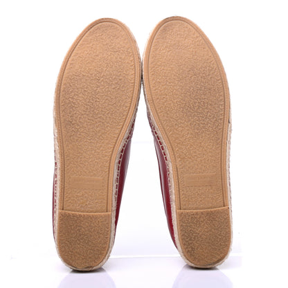 Saint Laurent Lambskin Monogram Espadrilles 38.5 Red 5 of 16