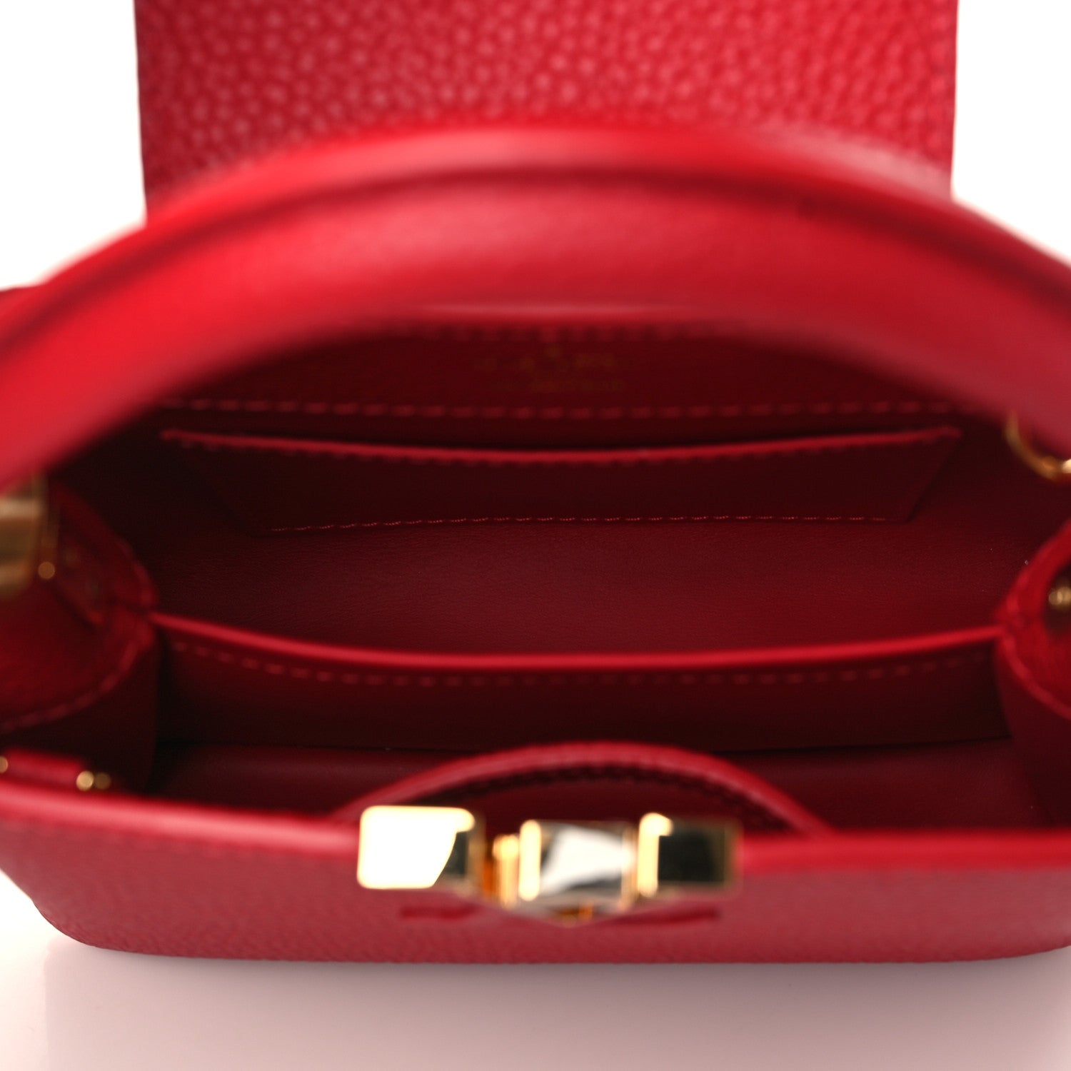 Louis Vuitton Taurillon Mini Capucines Scarlet 5 of 8