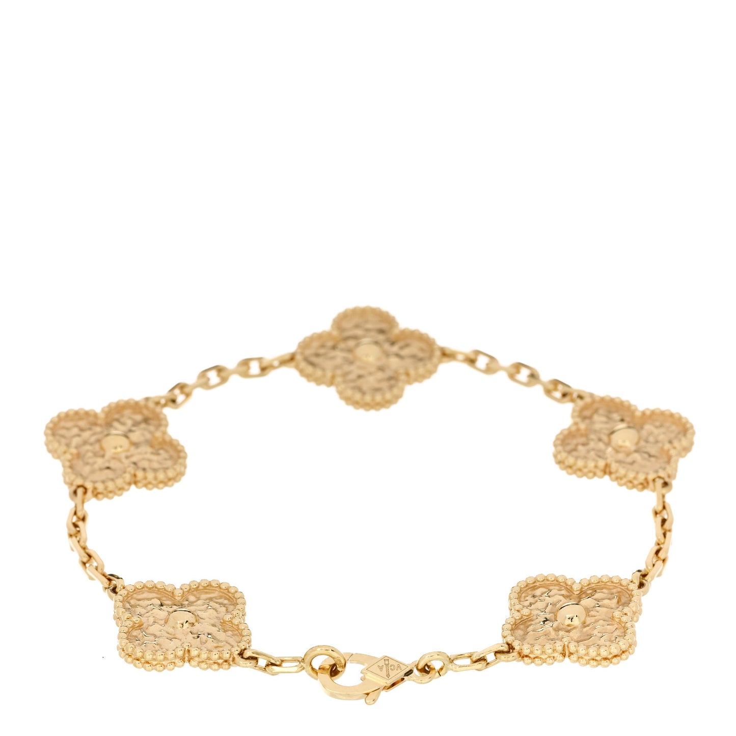 18K Yellow Gold 5 Motifs Vintage Alhambra Bracelet