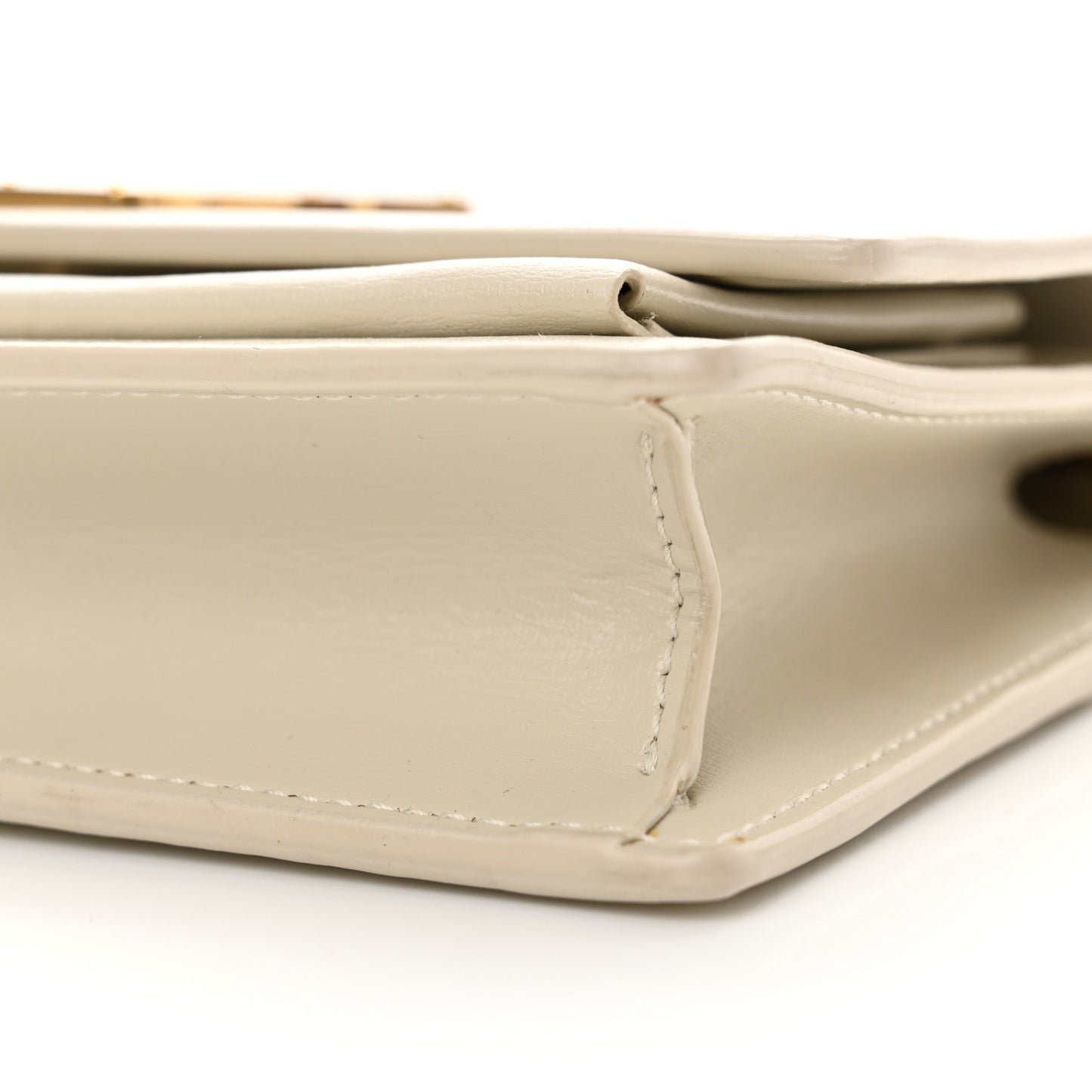 Calfskin Monogram Sunset Chain Wallet Blanc Vintage