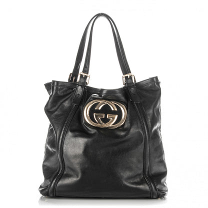 Gucci Calfskin Large Britt Shoulder Bag Black 1 of 9
