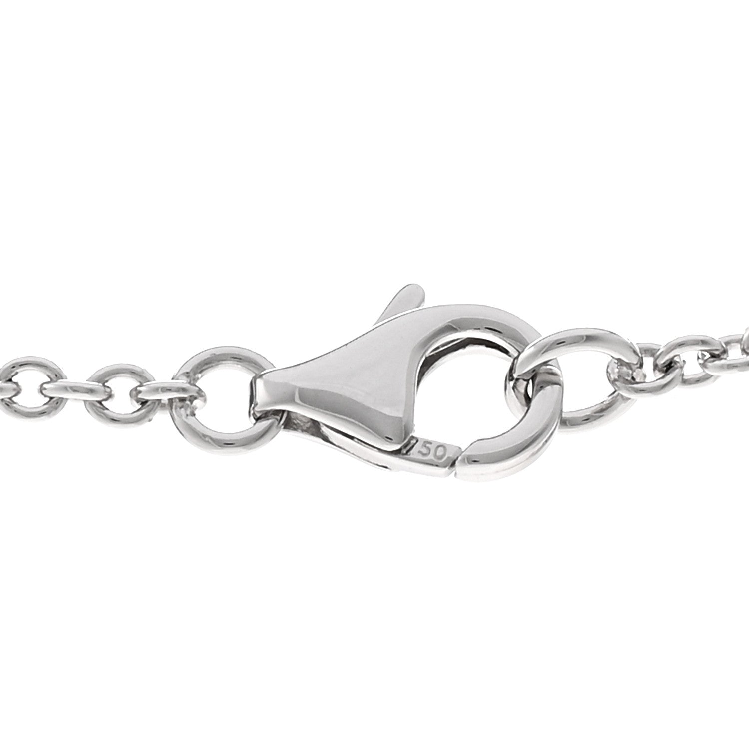 Cartier 18K White Gold Interlocking LOVE Necklace 5 of 6