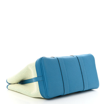 Hermes Toile Negonda Verso Garden Party 30 TPM Ecru Bambou Bleu Zanzibar 4 of 10