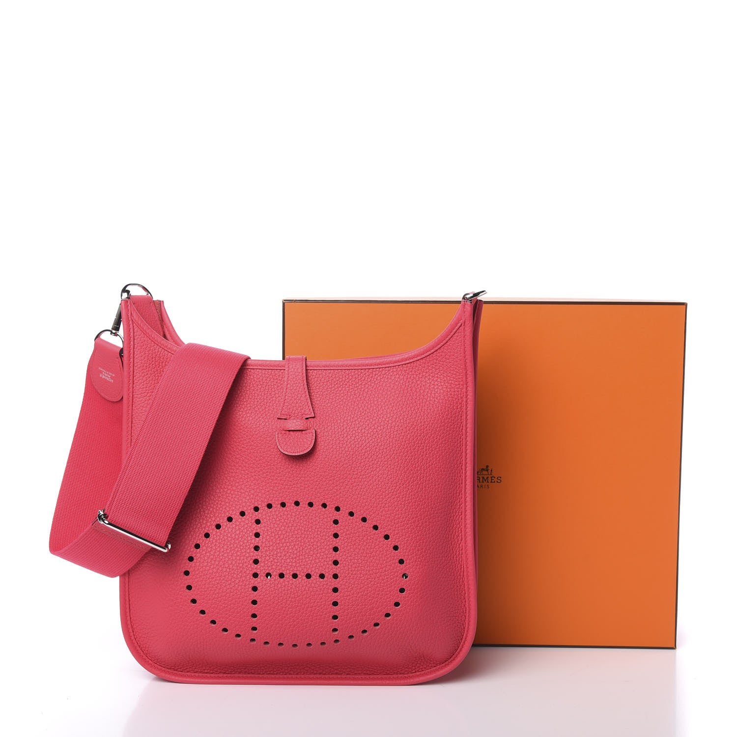 Hermes Taurillon Clemence Evelyne III PM Rose Extreme 10 of 10