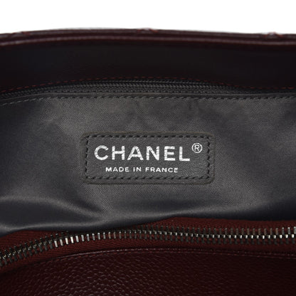 Chanel Caviar Quilted Grand Shopping Tote GST Dark Burgundy 6 of 7